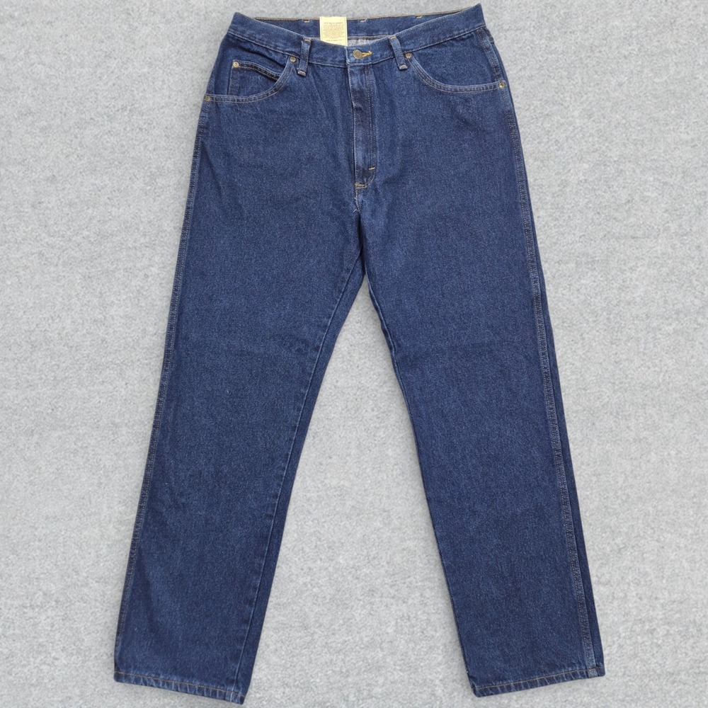 Wrangler Rugged Wear Jeans Men's 36x32 Blue Denim Classic Fit Cowboy NWT